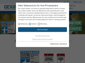 'gev-versicherung.de' screenshot
