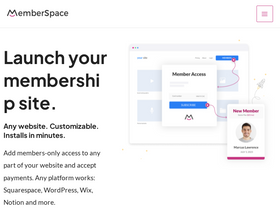 'memberspace.com' screenshot