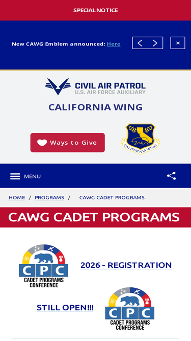 cawgcadets.org