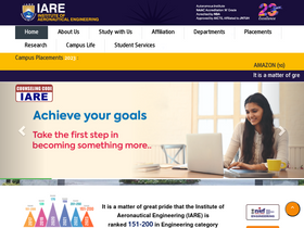 'iare.ac.in' screenshot