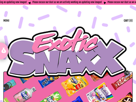 exoticsnaxx.com homepage screenshot