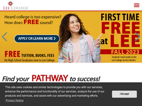 'lee.edu' screenshot