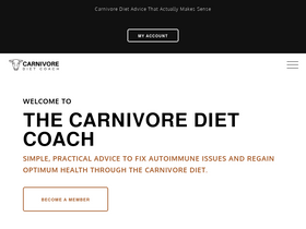 'thecarnivoredietcoach.com' screenshot