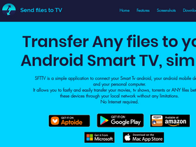 'sendfilestotv.app' screenshot