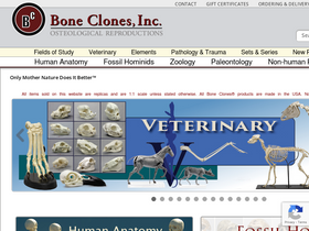 'boneclones.com' screenshot