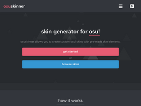 Access osuskinner.com. osu! Skin Generator - osuskinner