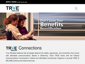 'gotruewireless.com' screenshot