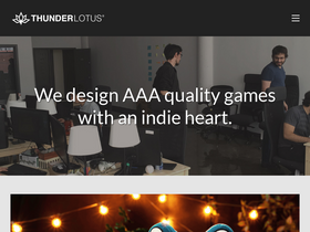 'thunderlotusgames.com' screenshot