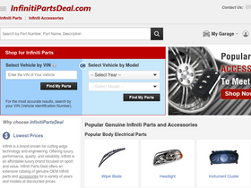 'infinitipartsdeal.com' screenshot