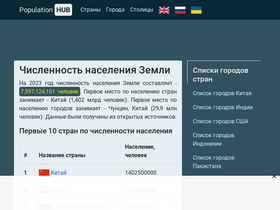 'population-hub.com' screenshot