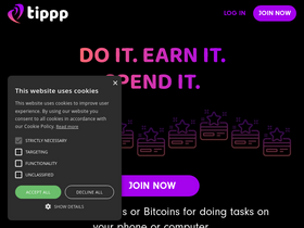 'tippp.io' screenshot