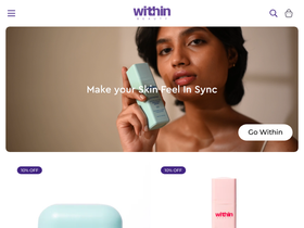 Within Beauty website screenshot