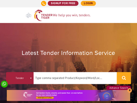 'tendertiger.com' screenshot