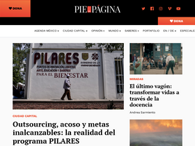 'piedepagina.mx' screenshot