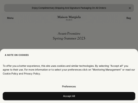 'maisonmargiela.com' screenshot