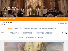 'sensusfidelium.com' screenshot