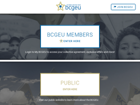 'bcgeu.ca' screenshot