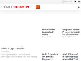 'tobaccoreporter.com' screenshot