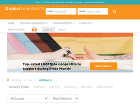 'greatnonprofits.org' screenshot