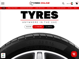 'tyresonline.ae' screenshot
