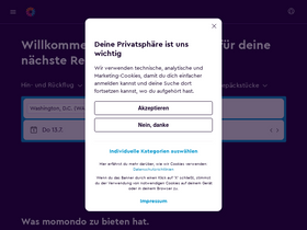 'momondo.de' screenshot