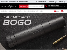 'silencershop.com' screenshot