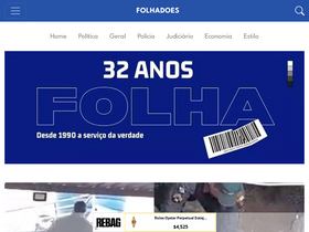 'folhadoes.com' screenshot