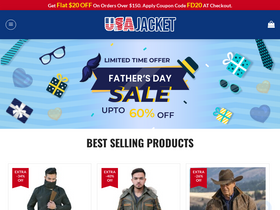 'usajacket.com' screenshot