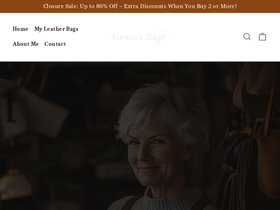 Graces Leatherbags homepage screenshot