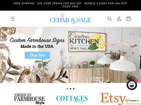 cedarandsage.us homepage screenshot