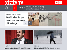 'bizimtv.com.tr' screenshot