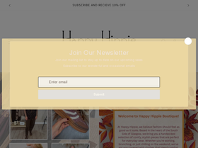 Happyhippieboutique homepage screenshot