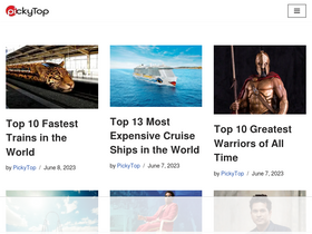 'pickytop.com' screenshot