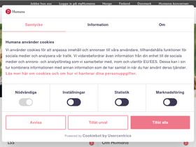 'humana.se' screenshot