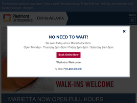 'orthoatlanta.com' screenshot