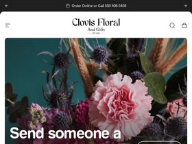 clovisfloralandgifts.com homepage screenshot