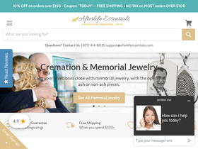 Afterlifeessentials homepage screenshot