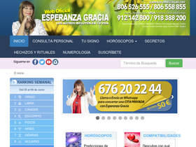 'esperanzagraciaoficial.es' screenshot