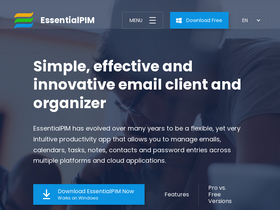 'essentialpim.com' screenshot