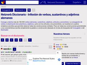 'verbformen.es' screenshot