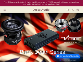 xciteaudio.com homepage screenshot