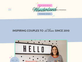 'whimsicalwonderlandweddings.com' screenshot
