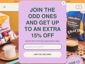 Wonky Coffee homepage screenshot