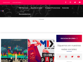 'mixfm.mx' screenshot