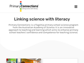 'primaryconnections.org.au' screenshot