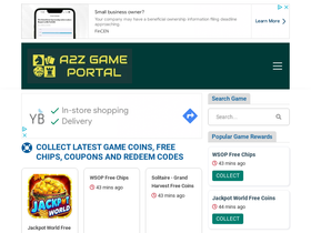 'a2zgameportal.com' screenshot