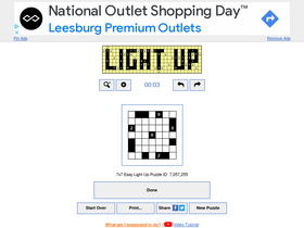 'puzzle-light-up.com' screenshot