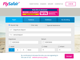 'flysafair.co.za' screenshot