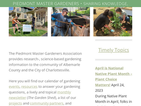 'piedmontmastergardeners.org' screenshot