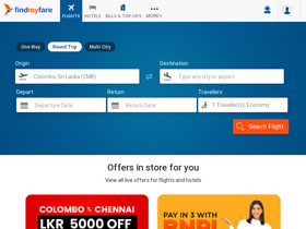 'findmyfare.com' screenshot